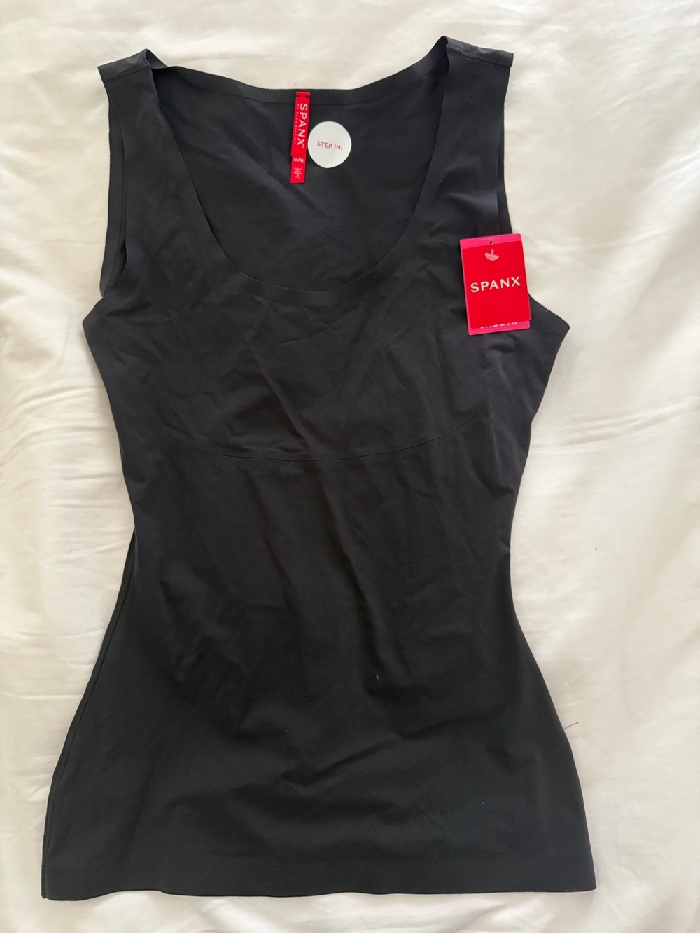 SPANX Smooth Thinstincts Invisible Shaping Tank Top Black Medium NWT